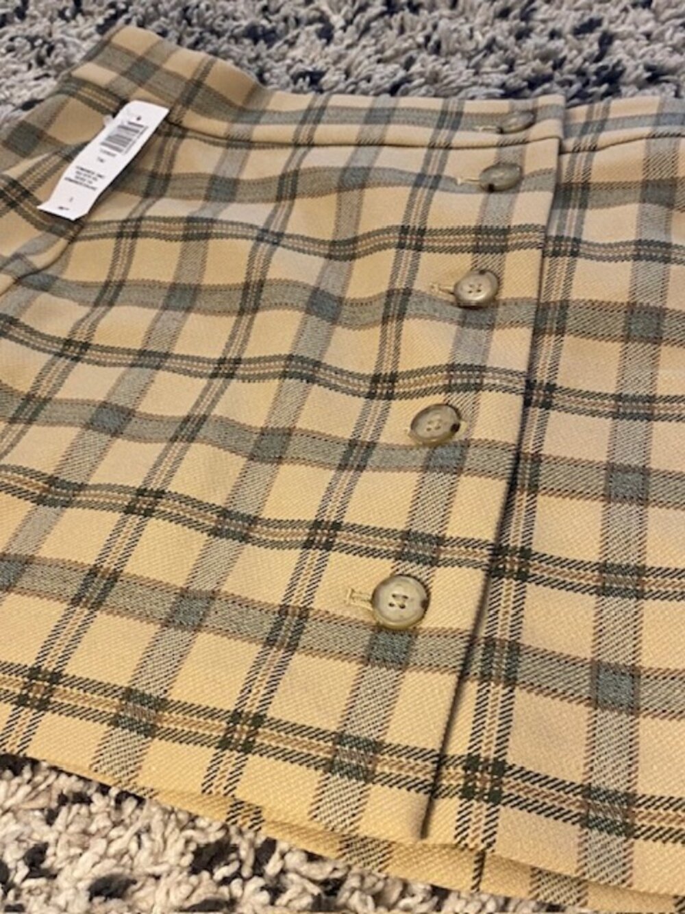 Wilfred Aritzia Tai Mini Skirt Plaid Brown NWT Size 0